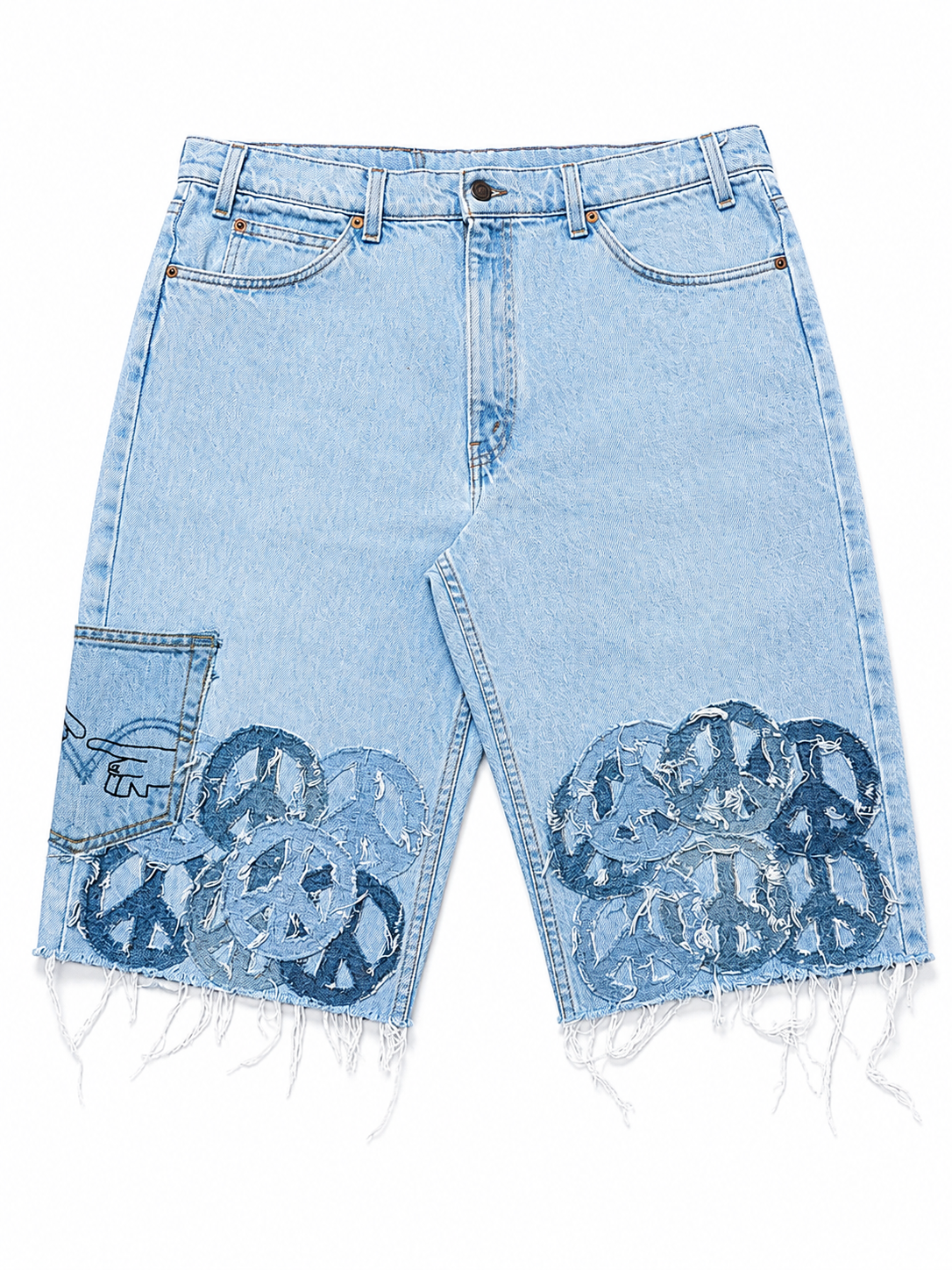 WAR & PEACE DENIM SHORTS-38