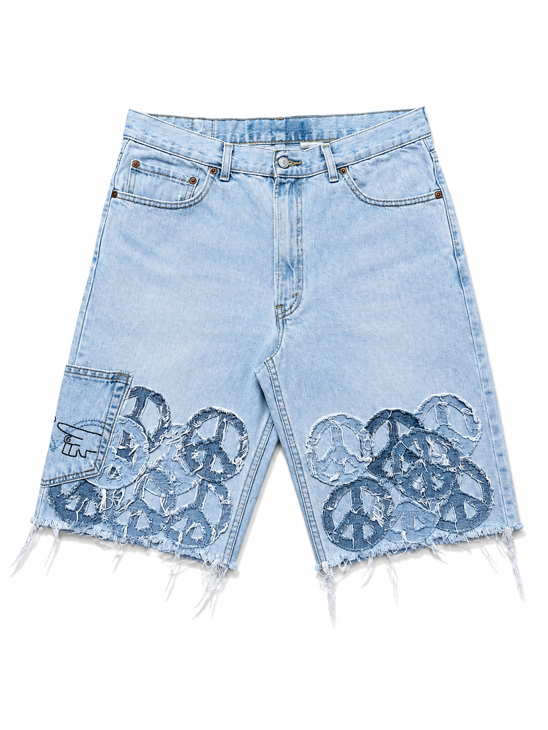 WAR & PEACE DENIM SHORTS-36